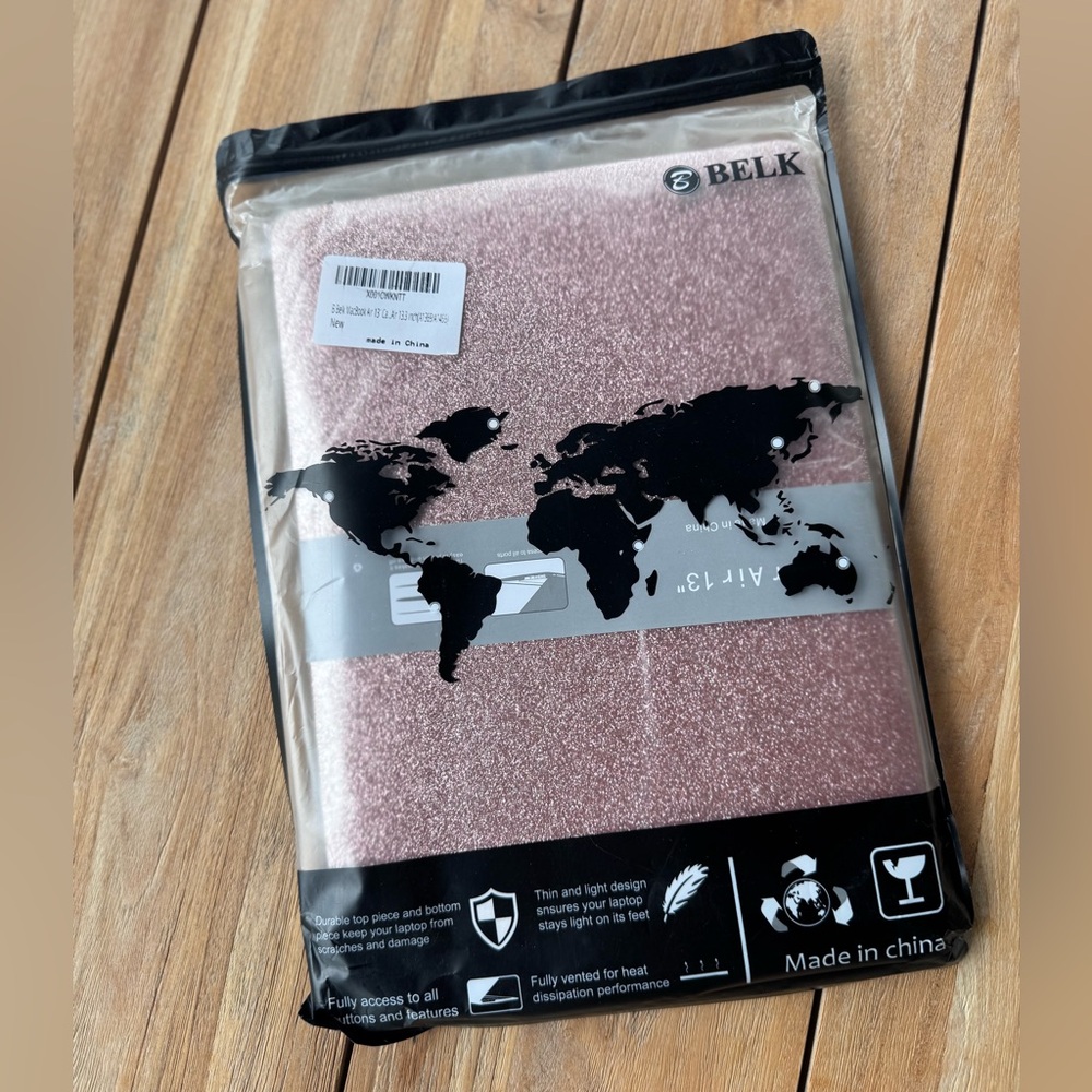 Rose Gold Glitter Apple Air 13” Laptop Cover